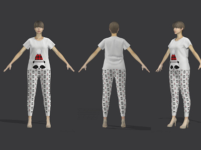 Sleepwear 3d apparealdesign design fashion design flatdesign illustration illustrator nightwear pattern design sleepwear summer technicaldesig