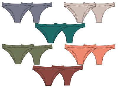 Women's Panty Design design fashion design flat flatdesign illustrator panty pantydesign pattern design summer technicaldesig