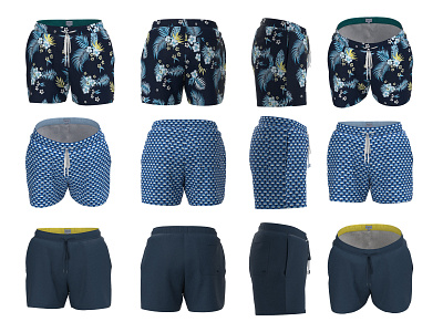 Swim Shorts 3d apparealdesign design fashion design flatdesign illustration pattern design swimshorts swimwear technicaldesig