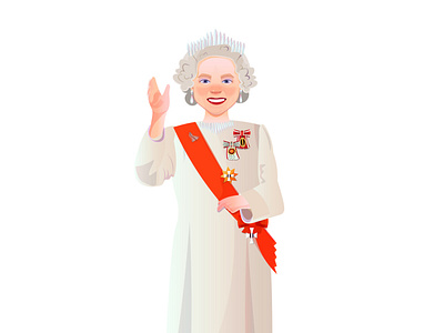 Her Majesty British Queen adobe illustrator britishqueen cartoon character hermajesty illustration
