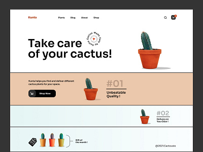 Plant Shop Landing Page 2d agency branding design ecommerce ecommercewebsite figmadesign flat flatdesign onlineshop plant plantshop shopify typography ui ux vector web webdesign webdesigner