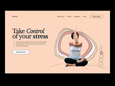 Norma - Landing Page ai animation design flat design health and fitness meditation mental health motion graphics organic ui ux vector web webdesign website