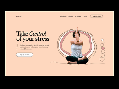 Norma - Landing Page animation homepage landing page mental health motion graphics pastel color prototype ui ui animation ux vector web website