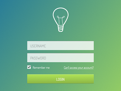 Smart Grid Login icon lamp light login ui