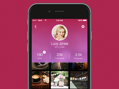 iOS App Concept app concept ios photos profile user