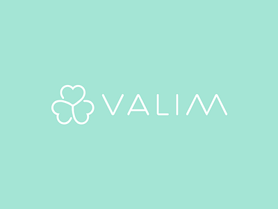 Valim Logo aesthetic clinic flower health logo lucky clover wellness