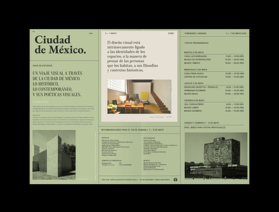 Mexico City. Academic Brochure. art communication design design editorial graphic design grid systems information design ui visual design