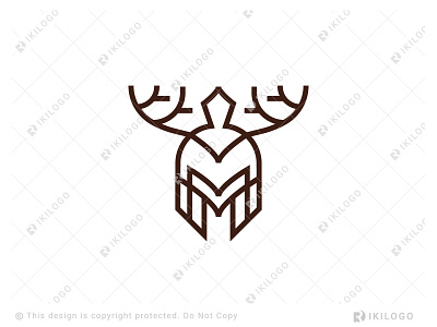 Deer And Spartan Logo (For Sale) branding deer deer logo design graphic design logo logo design logoforsale logos spartan spartan logo