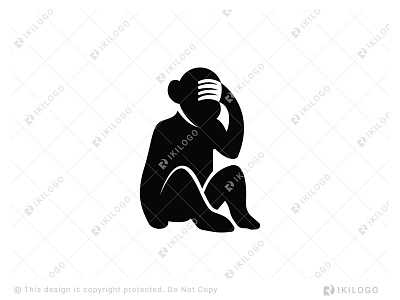 Monkey Covering Eyes Logo (For Sale)