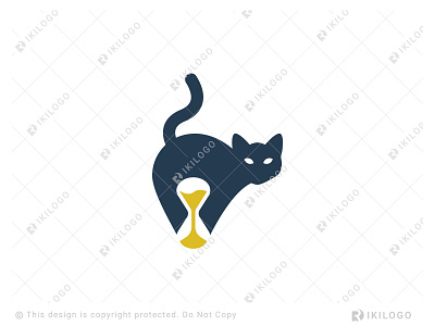 Hourglass Cat Logo (For Sale)