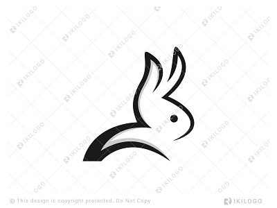 Bunny Logo (For Sale) branding bunny bunny logo design graphic design logo logo design logoforsale logos rabbit rabbit logo vector