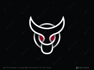 Bull Head Logo (For Sale) animal branding bull design farm graphic design head illustration logo logo design logoforsale logos vector