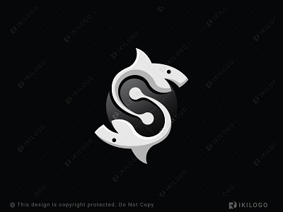 S Shark Logo (For Sale) branding design graphic design letter logo logo design logoforsale logos s shark vector