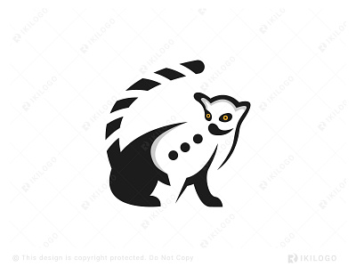 Lemur Chat Logo (For Sale) animal branding chat design graphic design le lemur logo logo design logoforsale logos vector