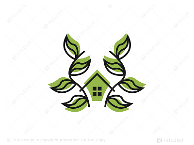 Home Nature Logo (For Sale) branding design graphic design home house leaf logo logo design logoforsale logos nature vector