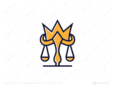 Law King Logo (For Sale) branding design graphic design illustration king law logo logo design logoforsale logos ui vector yellow