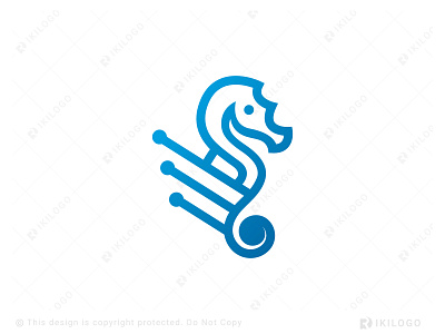 Seahorse Tech Logo FOR SALE branding design graphic design illustration logo logo design logoforsale logos vector