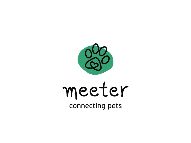 Logo Meeter animals logo paw pet