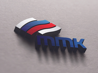 Interregional Metallurgical Company MMK logo logo logotype mockup steel