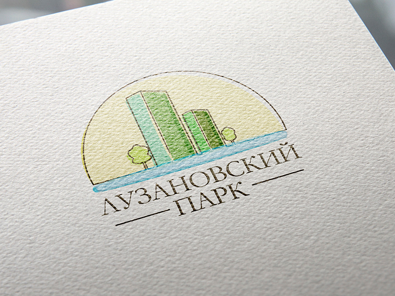 Logo for apartment complex "Luzanovskiy Park" branding flat house apart apartment aparts building real estate logo