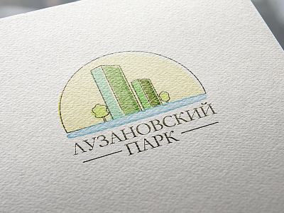 Logo for apartment complex "Luzanovskiy Park" apart apartment aparts branding building flat house logo real estate