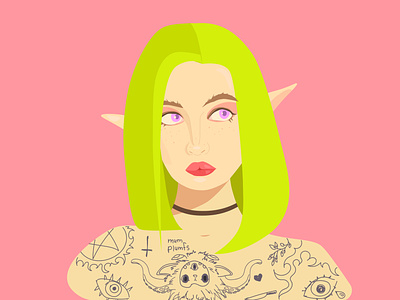 Acid girl Vol2 characterdesign cyberpunk design flatdesign girl character illustration illustrator tattoo tattoo design vector vectorart