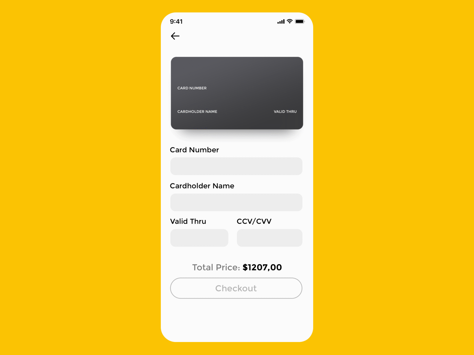 Credit Card Checkout Daily UI 002 dailyui