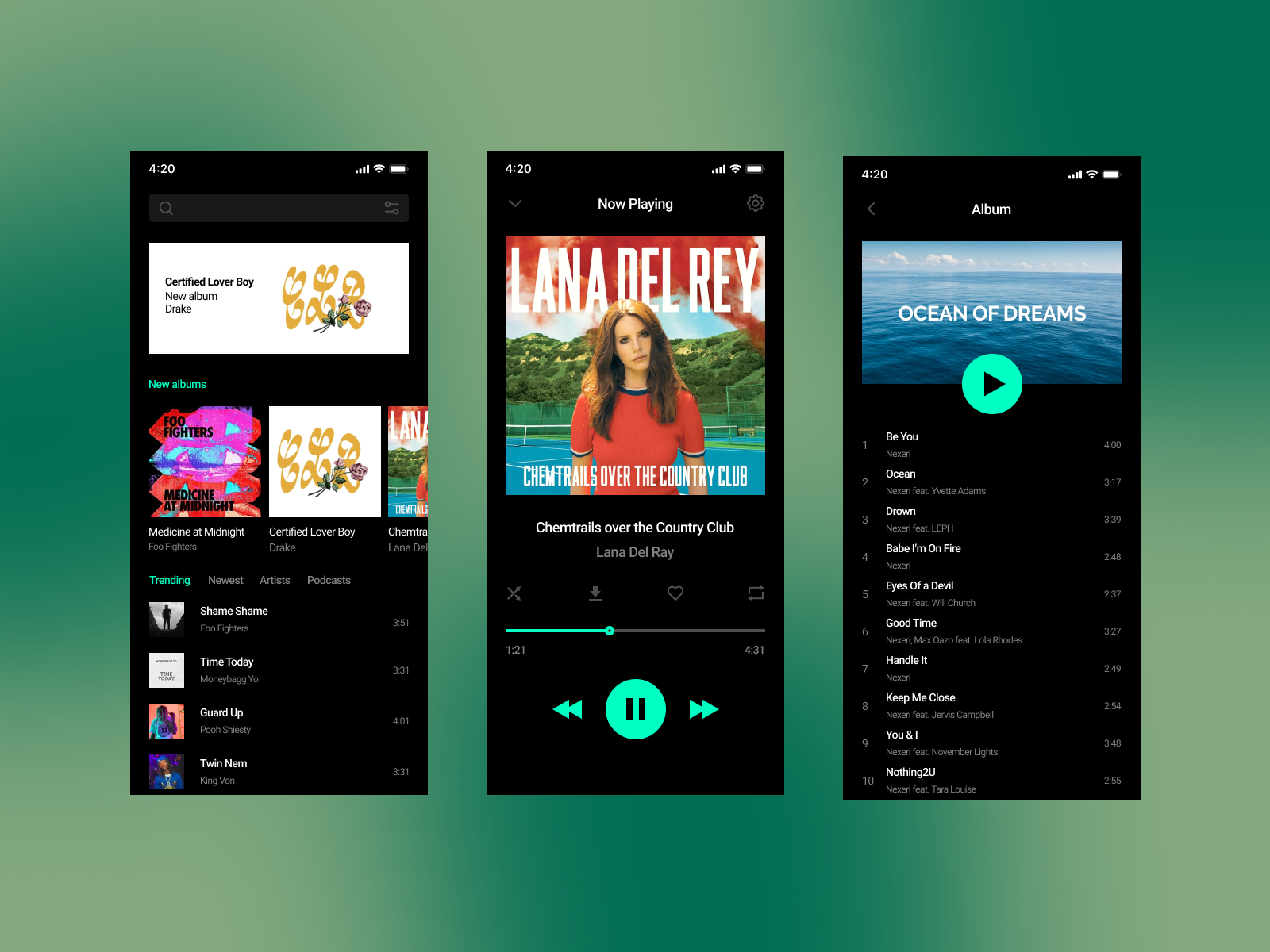 Music Player by ui.kanades on Dribbble