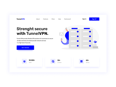 Web Design TunnelVPN app app design design minimal ui ui design uidesign ux ux designer vpn web website