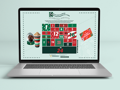 Starbucks Xmas Calendar calendar campaign coffee holiday landing page design landingpage starbucks xmas