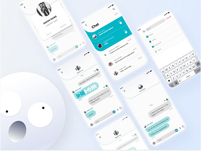 Minimal Chat UI app chat chat app chating clean design designer emoji network