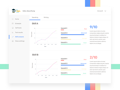 UI design app clean dashboard ed tech edtech education minimal startup ui ux web web app