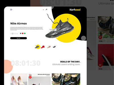 E-commerce Layout for Footwear Shopping concept design ecommerce design landing page ui ux web