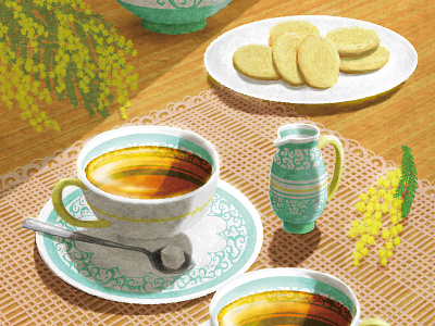 Tea time digital art illustration illustration art