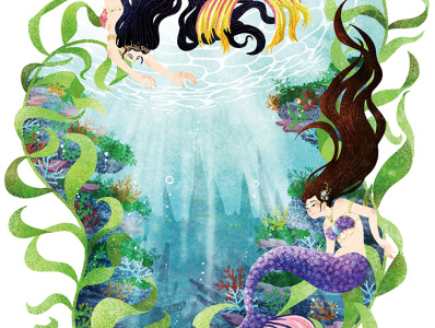 Mermaids digital art illustration illustration art