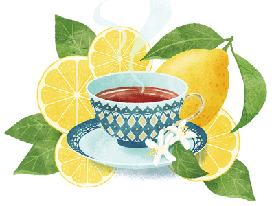 Lemon Tea digital art illustration illustration art tea