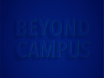 Beyond Campus 3d typography
