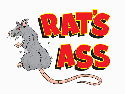 Rats Ass ass illustration rat typography