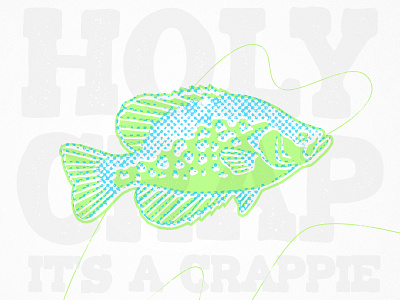 Holy Crap It's a Crappie crappie fishing illustration