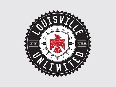 Louisville Unlimited Seal branding cardinal icon kentucky logo louisville seal
