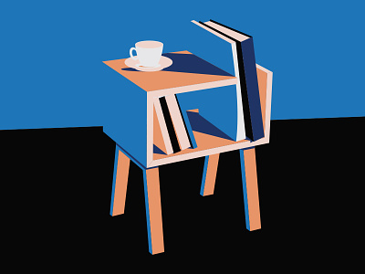Books books coffee illustration vector