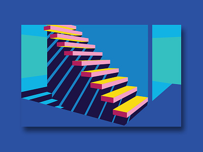 Stairway to... illustration shadow stairs vector