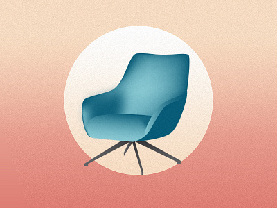 Mid Century Chair chair furniture furniture design illustration interior design midcentury midcenturymodern shading vector