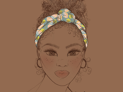 Afro latina with Scarf