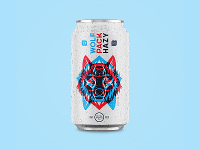 Wolf Pack Hazy IPA branding craft beer design graphic design illustration packaging typography