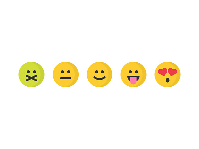 Rating Emojis emojis faces flat icons rating review smiley