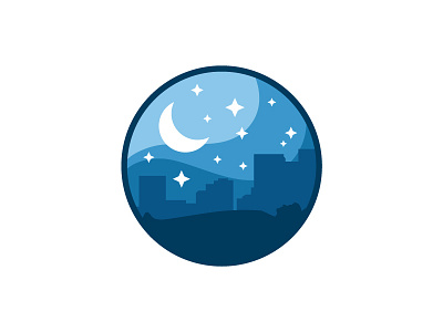 Sleepy City branding city illustration logo sleeping