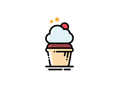 Sweet Dreams bakery cupcake dreams illustration logo sweet