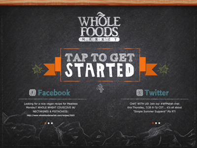 WFM ipad landing page