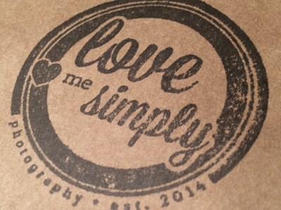 Love Me Simply Stamp logo stamp